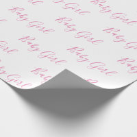 Baby Girl Script Pink Duschwrapping Paper