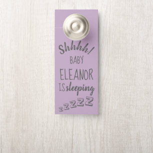 Baby Girl Shhh schlafend Lavender Door Hanger Türanhänger