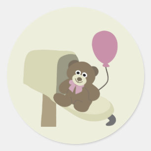 Baby Girl Shower by Mail Umschlag Aufklebers Runder Aufkleber