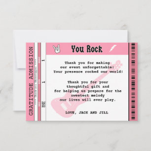 BABY GIRL SHOWER CONCERT TICKET DANKEN