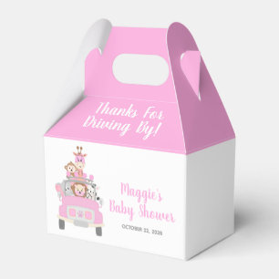 Baby Girl Shower Safari Dank für das Anfahren Geschenkschachtel
