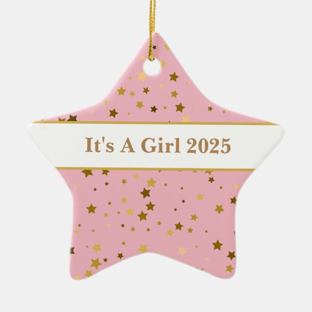 Baby Girl Star Ornament (Vorne)