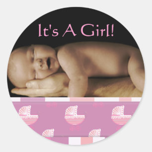 Baby Girl Stickers mit Ihrem Baby Foto