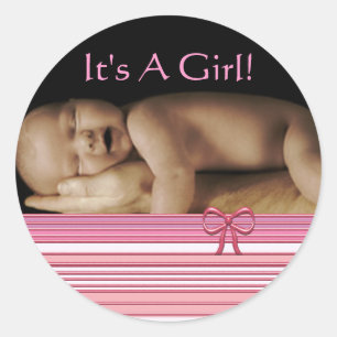 Baby Girl Stickers mit Ihrem Baby Foto