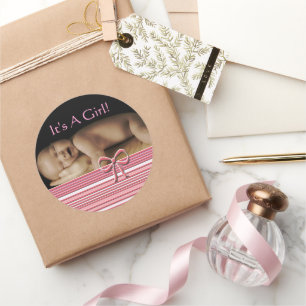 Baby Girl Stickers mit Ihrem Baby Foto