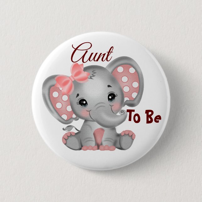 Baby Girl Tante zum Knopf Button (Vorderseite)