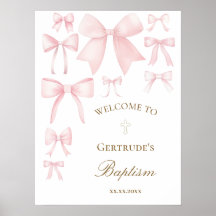 Baby Girl Taufe Begrüßung Poster