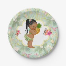 Baby Girl Tropical Hawaiian Luau Hibiskus Braids
