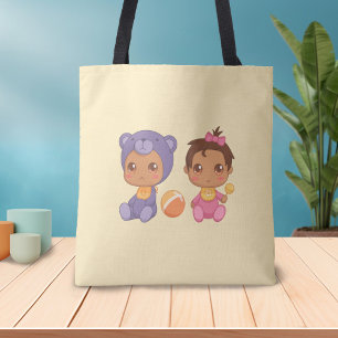 Baby Girl Twins Lila Bear Jumpsuit