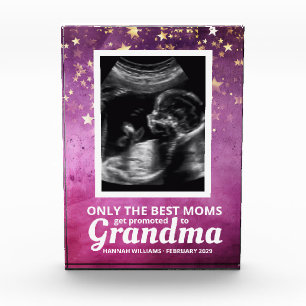 Baby Girl Ultrasound Schwangerschaft Ankündigung Fotoblock