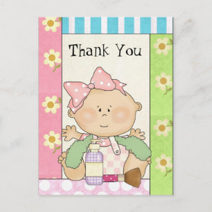 Baby Girl Vielen Dank Duwer Postkarte