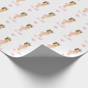 Baby Girl Wrapping Paper Vintag Baby Es ist ein M Geschenkpapier