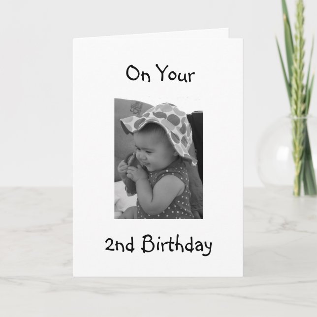 **BABY GIRL'S 2. BIRTHDAY** CARD KARTE (Vorderseite)