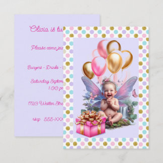 Baby Girls erste Geburtstagsparty Einladung