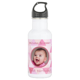 Baby Girl's erster Geburtstag| Wasserflasche