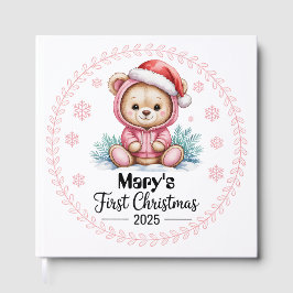 Baby Girl's First Christmas Guest Book - Gästebuch