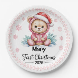 Baby Girl's First Xmas Paper Teller - bestellbar