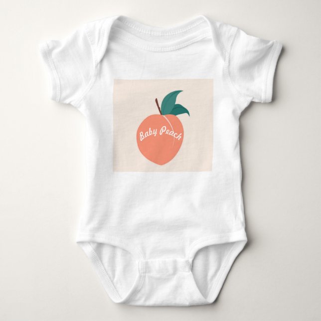Baby Girls Vest "Baby Peach" Strampler (Vorderseite)