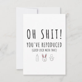 Baby Glückwunsch Karte zur Geburt - Reproduced