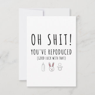 Baby Glückwunsch Karte zur Geburt - Reproduced