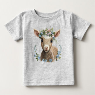 Baby Goat Blume Crown Baby T - Shirt