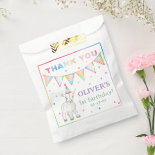 Baby Goat Farm Geburtstag Vielen Dank für Ihre Unt Geschenktütchen