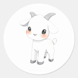 Baby Goat Kid Watercolor Art Sticker