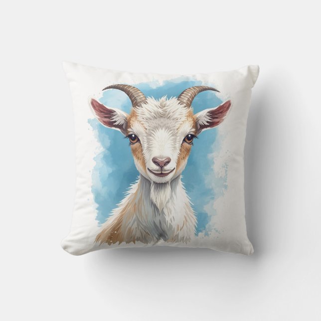 Baby Goat Lächeln Kissen (Vorderseite)