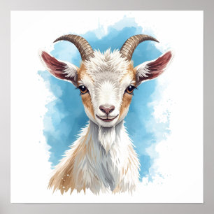 Baby Goat Lächeln Poster