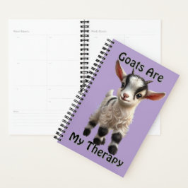 Baby Goat mit Fluffy Fur und hellen Ausdrücken Planer