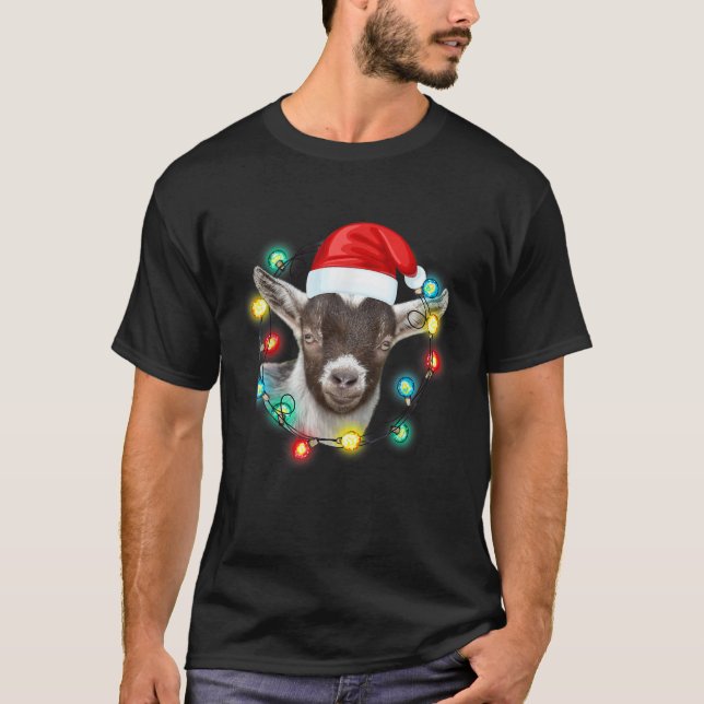 Baby Goat Pajama Santa Farm Animal Bauer Goat Chr T-Shirt (Vorderseite)
