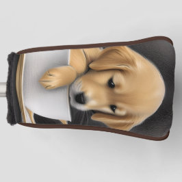 Baby Golden Retriever in a Tea Cup Graphic Golf Headcover