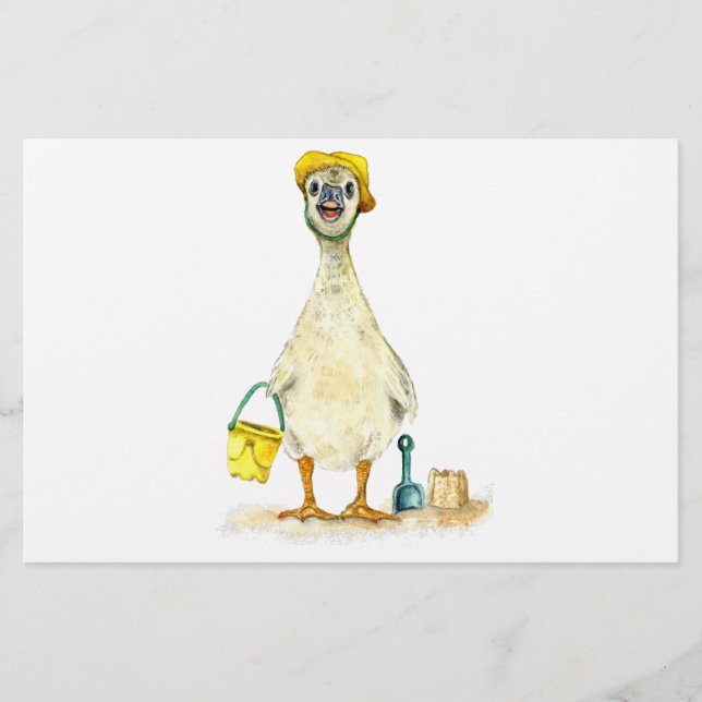 Baby Gosling am Strand Briefpapier (Vorderseite)