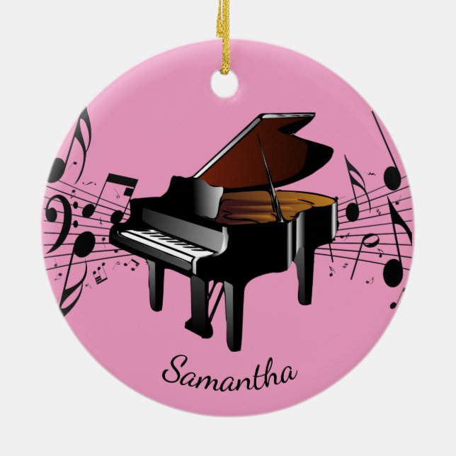 Baby Grand Piano Musical Design Ornament (Hinten)