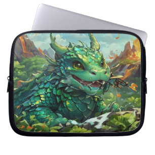 Baby Green Hawaiian Fire Dragon & Volcanoys Laptopschutzhülle