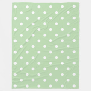 Baby Green Polka Dots Fleecedecke