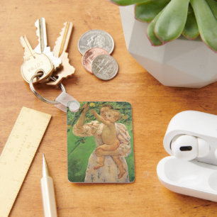 Baby greift nach einem Apfel von Mary Cassatt Schlüsselanhänger