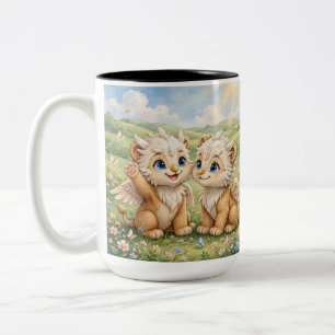 Baby-Griffin-Wiesen-Tasse – Sonnige Wildblumen-Fan Zweifarbige Tasse