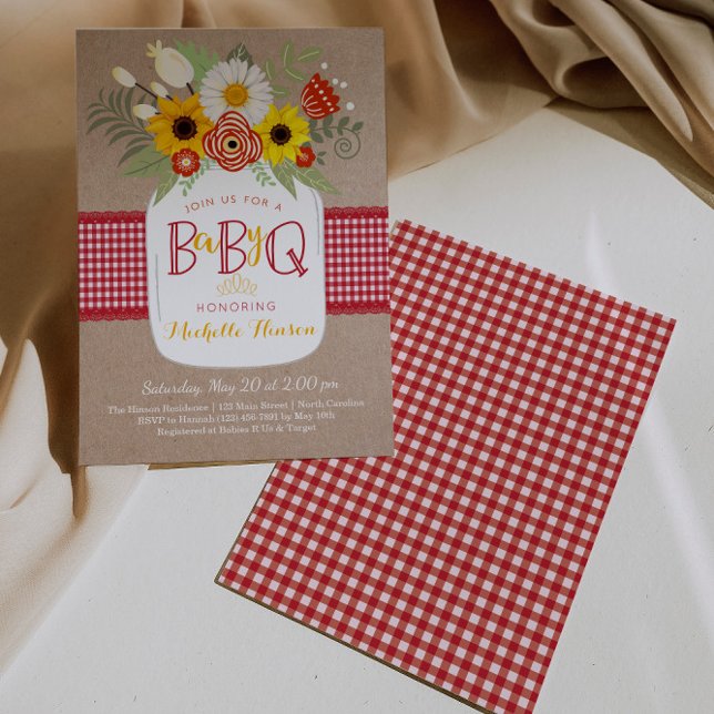 Baby GRILLEN Baby Shower Einladung, BabyQ Einladun Einladung (Von Creator hochgeladen)