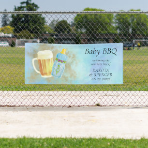 Baby GRILLEN und Beer   Thema Sommerdusche im Frei Banner