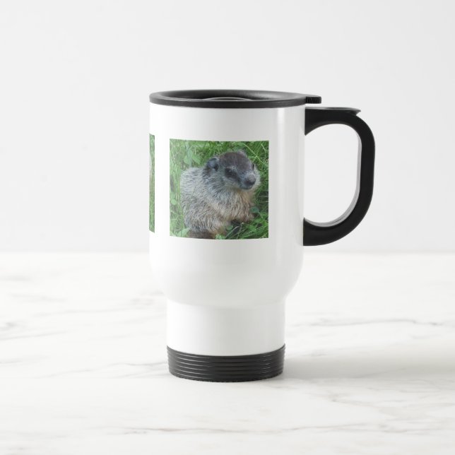 Baby Groundhog/Woodchuck Travel Mug Reisebecher (Rechts)