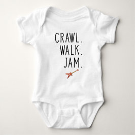 Baby Guitar Rock Music - Crawl Walk Jam Guitar Strampler