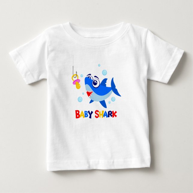 Baby-Haifisch-Baby-Geldstrafe-Jersey-T - Shirt (Vorderseite)