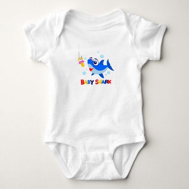 Baby-Haifisch-Baby-Jersey-Bodysuit Baby Strampler (Vorderseite)