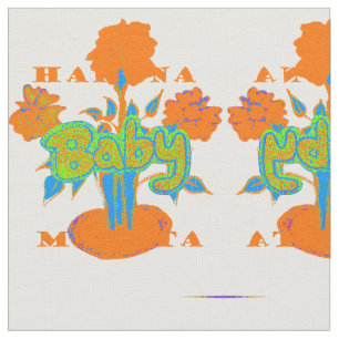 Baby Hakuna Matata Custom Combed Cotton Fabric Stoff