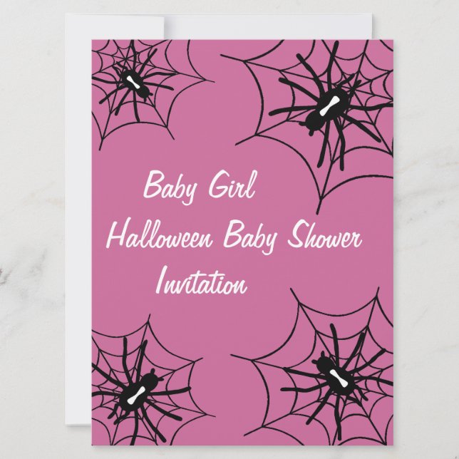 Baby-Halloween-Babyparty-Spinnen-Einladungen Einladung (Vorderseite)