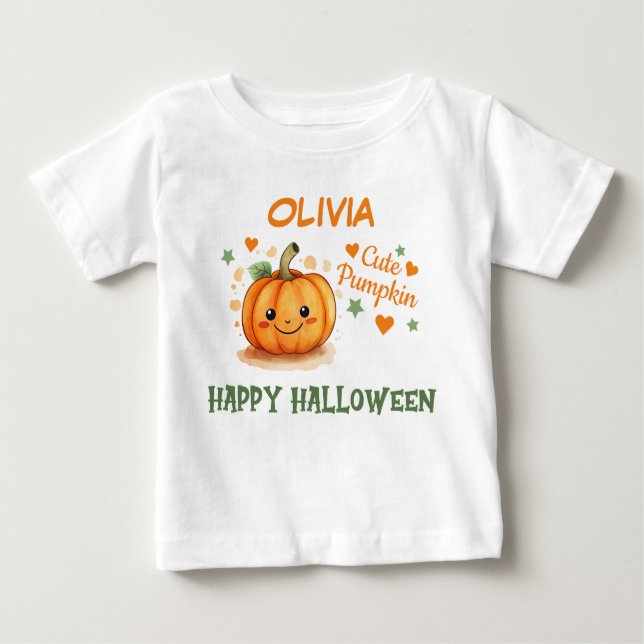 Baby Halloween Niedlich Pumpkin Baby T-shirt (Vorderseite)