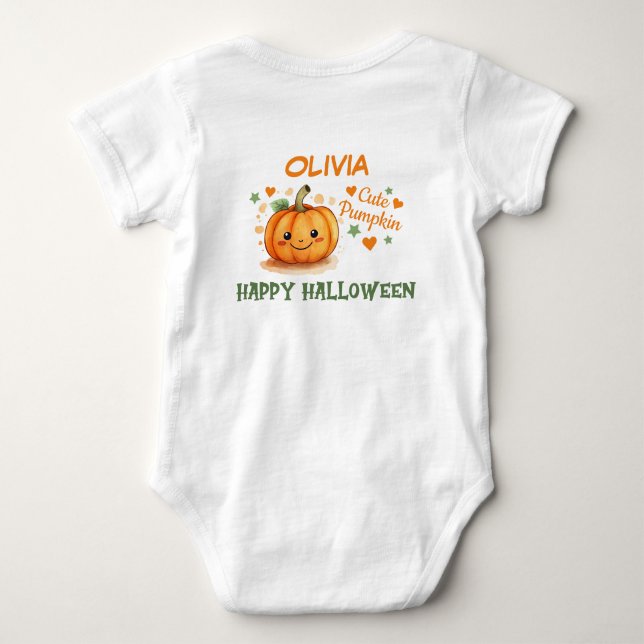 Baby Halloween Niedlich Pumpkin Strampler (Rückseite)