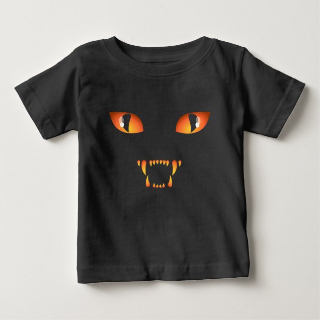 Baby Halloween Shirt Black Cat Kostüm Shirt T-Shir (Vorderseite)