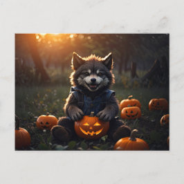 Baby Halloween Werewolf Postkarte